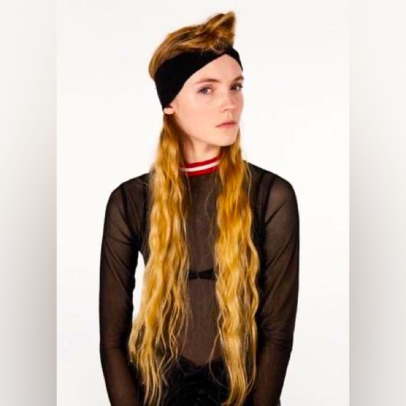 Zara Tops - SOLD!! NWT ZARA Women’s Black Sheer Red White Collar Top Blouse Shirt Small S